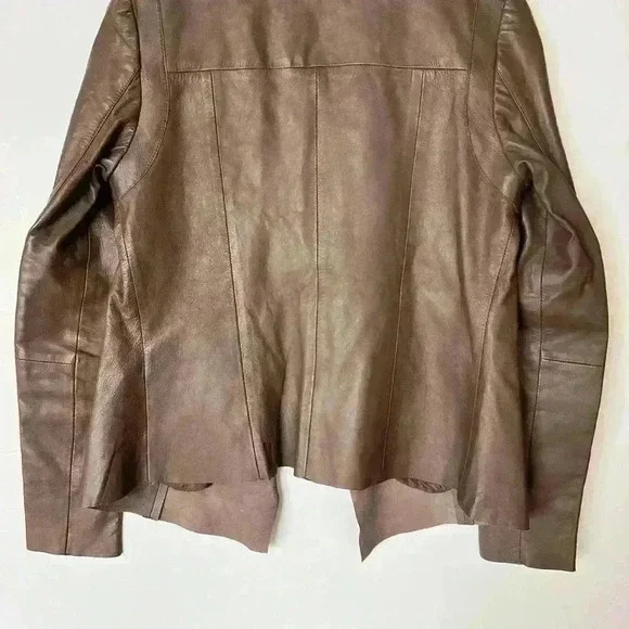 NWT! Trouvé Leather Taupe Dusk Leather Jacket